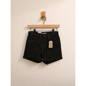 Levi’s Black Mid-Length Denim Shorts – Size 25 (NWT)